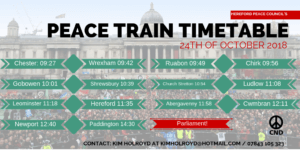 Peace train timetable