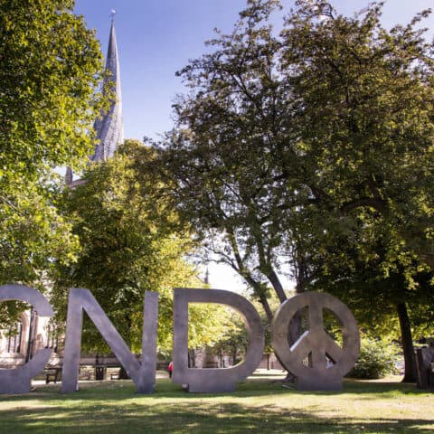 CND letters in Chesterfield