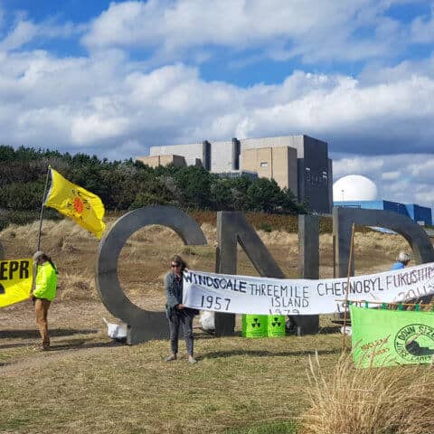 CND letters outside Sizewell