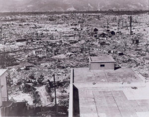 destruction at Hiroshima following blast