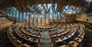 View of Scottish Parliament chamber