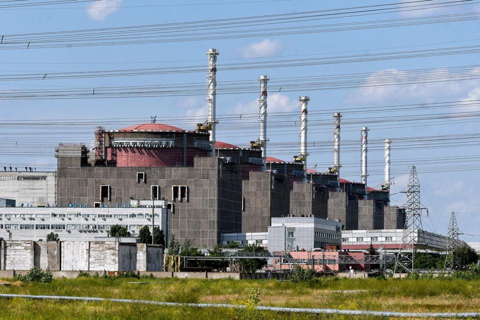 Picture of the Zaporizhzhia nuclear power plant in Ukraine 